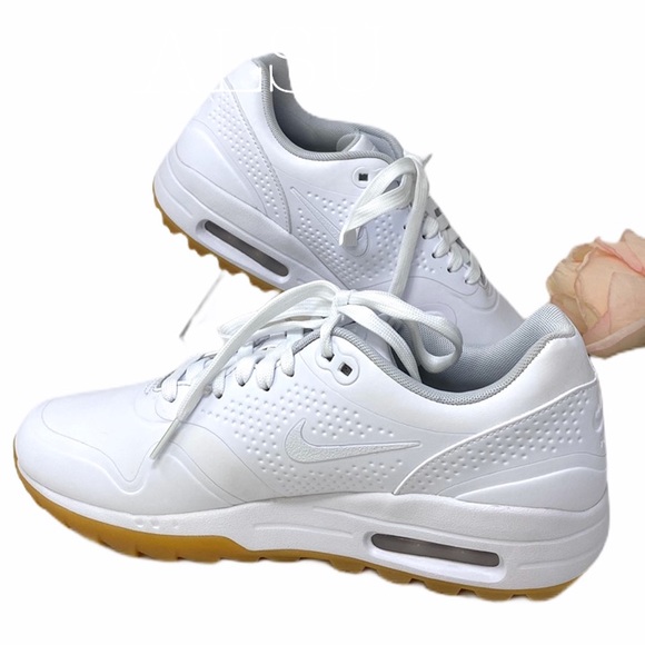 Nike Air Max 1 Leather White Women’s Sneakers - Picture 2 of 8